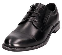 Schnürschuh BUGATTI, Herren, Gr. 46, schwarz, Leder, Schuhe Schnürschuh, Blockabsatz, Abendschuh, Festtagsschuh, Businessschuh, Logoprägung (70909763-46) schwarz