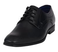 Schnürschuh BUGATTI, Herren, Gr. 46, schwarz, Nappaleder, Schuhe Schnürschuh, mit eleganter, feiner Prägung, Freizeitschuh, Halbschuh, Schnürschuh (19755715-46) schwarz