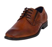 Schnürschuh BUGATTI, Herren, Gr. 47, braun (cognac), Leder, leicht glänzend, Schuhe Schnürschuh, mit Lederinnensohle, Freizeitschuh, Halbschuh, Schnürschuh (72090360-47)