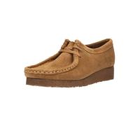 Schnürschuh CLARKS "Clarks Halbschuhe Veloursleder", Damen, Gr. 37,5, braun (mittelbraun), Veloursleder, Schuhe Schnürschuh (63538849-37,5) mittelbraun
