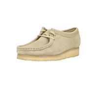 Schnürschuh CLARKS "Clarks Halbschuhe Veloursleder", Damen, Gr. 40, beige, Veloursleder, Schuhe Schnürschuh (77685361-40) beige