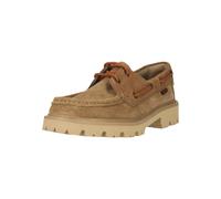 Schnürschuh CLARKS "Cleyhill Boat", Damen, Gr. 41, hellbraun, Leder, Schuhe Schnürschuh, mit strapazierfähiger Sohle (57107505-41) hellbraun