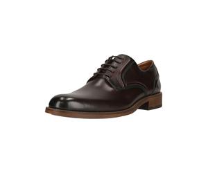 Schnürschuh CLARKS "CraftRemi Lace", Herren, Gr. 42, braun, Leder, Schuhe Schnürschuh, mit feiner Rippstruktur (50832244-42) braun