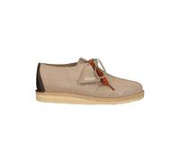 Schnürschuh CLARKS "Desert Trek", Herren, Gr. 40, beige, Leder, Schuhe Schnürschuh, mit dezenten Logo-Details (94322947-40) beige