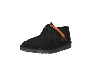 Schnürschuh CLARKS "Desert Trek", Herren, Gr. 45, schwarz, Leder, Schuhe Schnürschuh, mit Krepp-Sohle (36161209-45) schwarz
