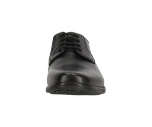 Schnürschuh CLARKS "Howard Walk", Herren, Gr. 44, schwarz, Leder, Schuhe Schnürschuh, in elegantem Design mit stoßdämpfender Sohle (75355806-44) schwarz