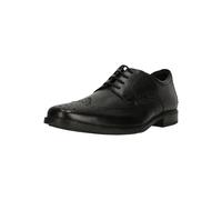 Schnürschuh CLARKS "Howard Wing Black Leather", Herren, Gr. 46, schwarz, Leder, Schuhe Schnürschuh, in klassischem Design (12449225-46) schwarz