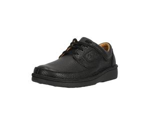 Schnürschuh CLARKS "Nature X Ease", Herren, Gr. 42,5, schwarz, Leder, Schuhe Schnürschuh, mit dämpfender Sohle (48686922-42,5) schwarz