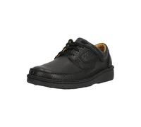 Schnürschuh CLARKS "Nature X Ease", Herren, Gr. 44, schwarz, Leder, Schuhe Schnürschuh, mit dämpfender Sohle (48686922-44) schwarz