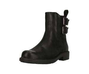 Schnürschuh CLARKS "Orinoco2 Bay Black Leather", Damen, Gr. 37,5, schwarz, Leder, Schuhe Schnürschuh, mit stilvollen Schnallen (15737362-37,5) schwarz