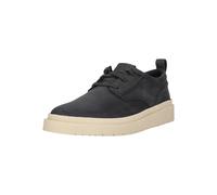 Schnürschuh CLARKS "Polden Lace", Herren, Gr. 45, blau, Leder, Schuhe Schnürschuh, mit Schaumstoff-Fußbett (98746829-45) blau