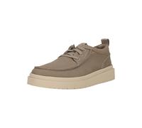 Schnürschuh CLARKS "Polden Moc", Herren, Gr. 42,5, grau, Kunstfaser, Schuhe Schnürschuh, mit markanter Sohle (53608105-42,5) grau