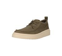 Schnürschuh CLARKS "Polden Moc", Herren, Gr. 42, grün (olivgrün), Schuhe Schnürschuh, mit dämpfender Eigenschaft (92909558-42) olivgrün