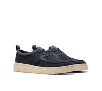 Clarks Herren Polden Moc Derby Schnürhalbschuhe, Navy Suede, 46 EU