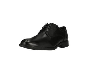 Schnürschuh CLARKS "Steadwell Lace", Herren, Gr. 42, schwarz, Leder, Schuhe Schnürschuh, mit bequemem, geformtem Fußbett (28048945-42) schwarz