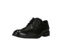 Schnürschuh CLARKS "Steadwell Lace", Herren, Gr. 43, schwarz, Leder, Schuhe Schnürschuh, mit bequemem, geformtem Fußbett (28048945-43) schwarz