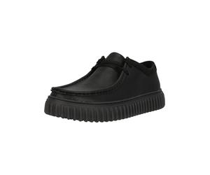 Schnürschuh CLARKS "Torhill", Herren, Gr. 42,5, schwarz, Schuhe Schnürschuh, mit robuster gerippter Sohle (79011369-42,5) schwarz