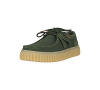 Schnürschuh CLARKS "Torhill", Herren, Gr. 42, dunkelgrün, Kunstfaser, Schuhe Schnürschuh, mit gerippter Laufsohle (22997553-42) dunkelgrün