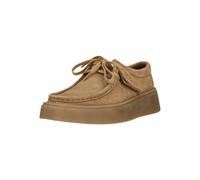 Schnürschuh CLARKS "Torview", Damen, Gr. 37,5, beige (camelfarben), Schuhe Schnürschuh, mit weicher Dämpfung (18965714-37,5) camelfarben