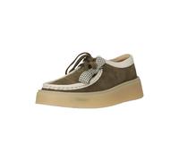 Schnürschuh CLARKS "Torview", Damen, Gr. 38, braun (olivgrün), Leder, Schuhe Schnürschuh, mit weicher Dämpfung (33511068-38) olivgrün