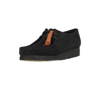 Schnürschuh CLARKS "Wallabee. Black Sde", Damen, Gr. 42, schwarz, Leder, Schuhe Schnürschuh, mit unnachahmlicher Kreppsohle (29266162-42) schwarz
