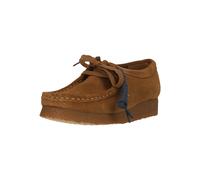 Schnürschuh CLARKS "Wallabee Cola Suede", Damen, Gr. 37,5, braun, Leder, Schuhe Schnürschuh, aus butterweichem Wildleder (33261141-37,5) braun