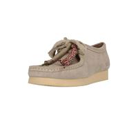 Schnürschuh CLARKS "Wallabee", Damen, Gr. 44, beige, Leder, Schuhe Schnürschuh, mit subtilen Nähten (89234719-44) beige