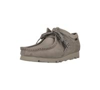 Schnürschuh CLARKS "Wallabee Gore-Tex", Herren, Gr. 40, grau, Leder, Schuhe Schnürschuh, mit subtilen Nähten (18516222-40) grau