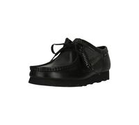 Schnürschuh CLARKS "Wallabee", Herren, Gr. 42,5, schwarz, Schuhe Schnürschuh, mit Vibram-Sohle (92670444-42,5) schwarz