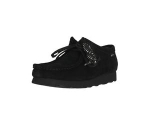 Schnürschuh CLARKS "WallabeeGTX", Herren, Gr. 42, schwarz, Schuhe Schnürschuh, mit wasserfester Gore Tex-Membran (45409343-42) schwarz