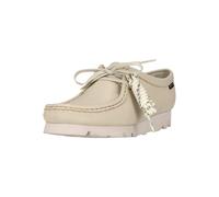 Schnürschuh CLARKS "Wallebee Goretex", Damen, Gr. 36, weiß, Leder, Schuhe Schnürschuh, mit GTX-Finish (63187010-36) weiß