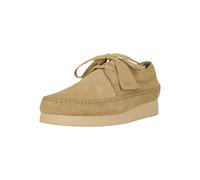 Schnürschuh CLARKS "Yukoner Penny", Herren, Gr. 42,5, hellbraun, Leder, Schuhe Schnürschuh, mit Kreppstruktur an der Ferse (38447605-42,5) hellbraun