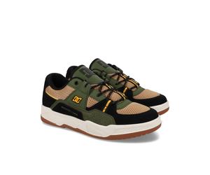 Schnürschuh DC SHOES "Construct", Herren, Gr. 12(46), grün (braun, olive), Obermaterial:54.6% Leder, 20.9% Synthetikmaterial, 25.5% Polyester., Schuhe Schnürschuh (91135113-12) braun, olive