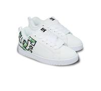 Schnürschuh DC SHOES "Court Graffik", Damen, Gr. 10 (43), liquid fuego weiß, Obermaterial:Obermaterial: Leder (Kuh) / Futter: Textil / Außensohle: Gummi;, Schuhe Schnürschuh (73267061-10) liquid fuego