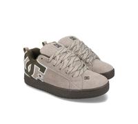 Schnürschuh DC SHOES "Court Graffik", Damen, Gr. 10 (43), taupe, olive, Obermaterial:Obermaterial: Leder (Kuh) / Futter: Textil / Außensohle: Gummi;, Schuhe Schnürschuh (69090635-10) taupe, olive