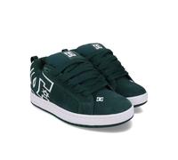 Schnürschuh DC SHOES "Court Graffik", Damen, Gr. 12(46), dunkelgrün, weiß, Obermaterial: Leder (Kuh) / Futter: Textil / Außensohle: Gummi., Schuhe Schnürschuh (53598362-12) dunkelgrün, weiß