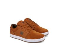 Schnürschuh DC SHOES "Crisis 2", Herren, Gr. 6,5(38,5), weiß (braun, weiß), Obermaterial:Obermaterial: Leder [Kuh] / Futter: Textil / Außensohle: Gummi;, Schuhe Schnürschuh (84799048-6,5) braun, weiß