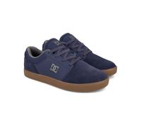 Schnürschuh DC SHOES "Crisis 2", Herren, Gr. 7(39), blau (navy, grau, gum), Obermaterial: Leder [Kuh] / Futter: Textil / Außensohle: Gummi., Schuhe Schnürschuh (85705308-7) navy, grau, gum