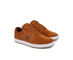 Schnürschuh DC SHOES "Crisis 2", Herren, Gr. 7,5(40), weiß (braun, weiß), Obermaterial: Leder [Kuh] / Futter: Textil / Außensohle: Gummi., Schuhe Schnürschuh (84799048-7,5) braun, weiß