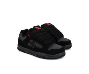 Schnürschuh DC SHOES "DC Coiler", Herren, Gr. 10,5 (44), schwarz (schwarz, grau, rot), Obermaterial:42.52% Leder, 34.74% Synthetikmaterial, 22.74% Polyester., Schuhe Schnürschuh (76034525-10,5) schwar
