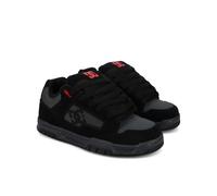 Schnürschuh DC SHOES "DC Coiler", Herren, Gr. 6(38), schwarz (schwarz, grau, rot), Obermaterial:42.52% Leder, 34.74% Synthetikmaterial, 22.74% Polyester., Schuhe Schnürschuh (76034525-6) schwarz, grau