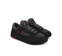 Schnürschuh DC SHOES "DC Metric", Herren, Gr. 7(39), grau (grau, grau, rot), Obermaterial:45.88% Leder, 32.94% Synthetikmaterial, 21.18% Polyester., Schuhe Schnürschuh (98138463-7) grau, grau, rot