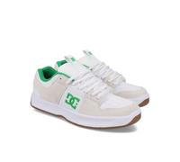 Schnürschuh DC SHOES "Lynx Zero", Herren, Gr. 13(47), weiß, grün, gum, Obermaterial:50.51% Leder, 39.8% Synthetikmaterial, 9.69% Microfaser;, Schuhe Schnürschuh (43390630-13) weiß, grün, gum