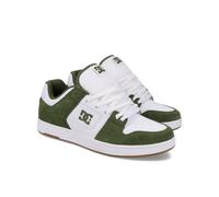 Schnürschuh DC SHOES "Manteca", Herren, Gr. 12(46), olive, weiß, Obermaterial:Obermaterial: Leder (Kuh) / Futter: Textil / Außensohle: Gummi;, Schuhe Schnürschuh (58406625-12) olive, weiß