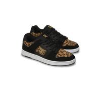 Schnürschuh DC SHOES "Manteca", Herren, Gr. 7(39), braun (cheetah, schwarz), Obermaterial: Leder (Kuh) / Futter: Textil / Außensohle: Gummi., Schuhe Schnürschuh (53610439-7) cheetah, schwarz