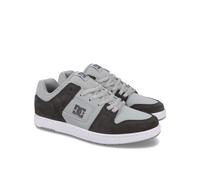 Sneaker DC SHOES "Manteca", Gr. 9(42), weiß (grau, grau, weiß), Obermaterial: Leder (Kuh) / Futter: Textil / Außensohle: Gummi, Schuhe (67371447-9) grau, grau, weiß
