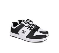 Schnürschuh DC SHOES "Manteca", Herren, Gr. 9,5(42,5), schwarz-weiß (weiß, schwarz, weiß), Obermaterial:Obermaterial: Leder (Kuh) / Futter: Textil / Außensohle: Gummi;, Schuhe Schnürschuh (42743059-9,