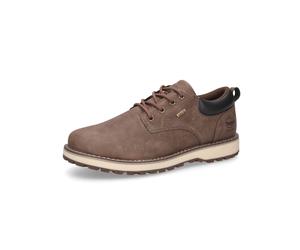 Schnürschuh DOCKERS BY GERLI, Herren, Gr. 44, dunkelbraun, Lederimitat, unifarben mit Farbeinsatz, Basic, Schuhe Schnürschuh, Freizeitschuh mit Kaltfutter (59028210-44) dunkelbraun