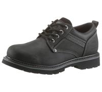 Schnürschuh DOCKERS BY GERLI, Herren, Gr. 50, schwarz, Leder, Basic, Schuhe Schnürschuh, Trekkingschuh, Trachtenschuh mit Kontrast-Rahmennaht (874271-50) schwarz