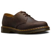Schnürschuh DR. MARTENS "3 Eye 1461 Crazy Horse", Herren, Gr. 39, braun (dunkelbraun), Leder, Schuhe Schnürschuh, Freizeitschuh, Halbschuh, Schnürschuh mit Kontrastnaht (78093925-39) dunkelbraun